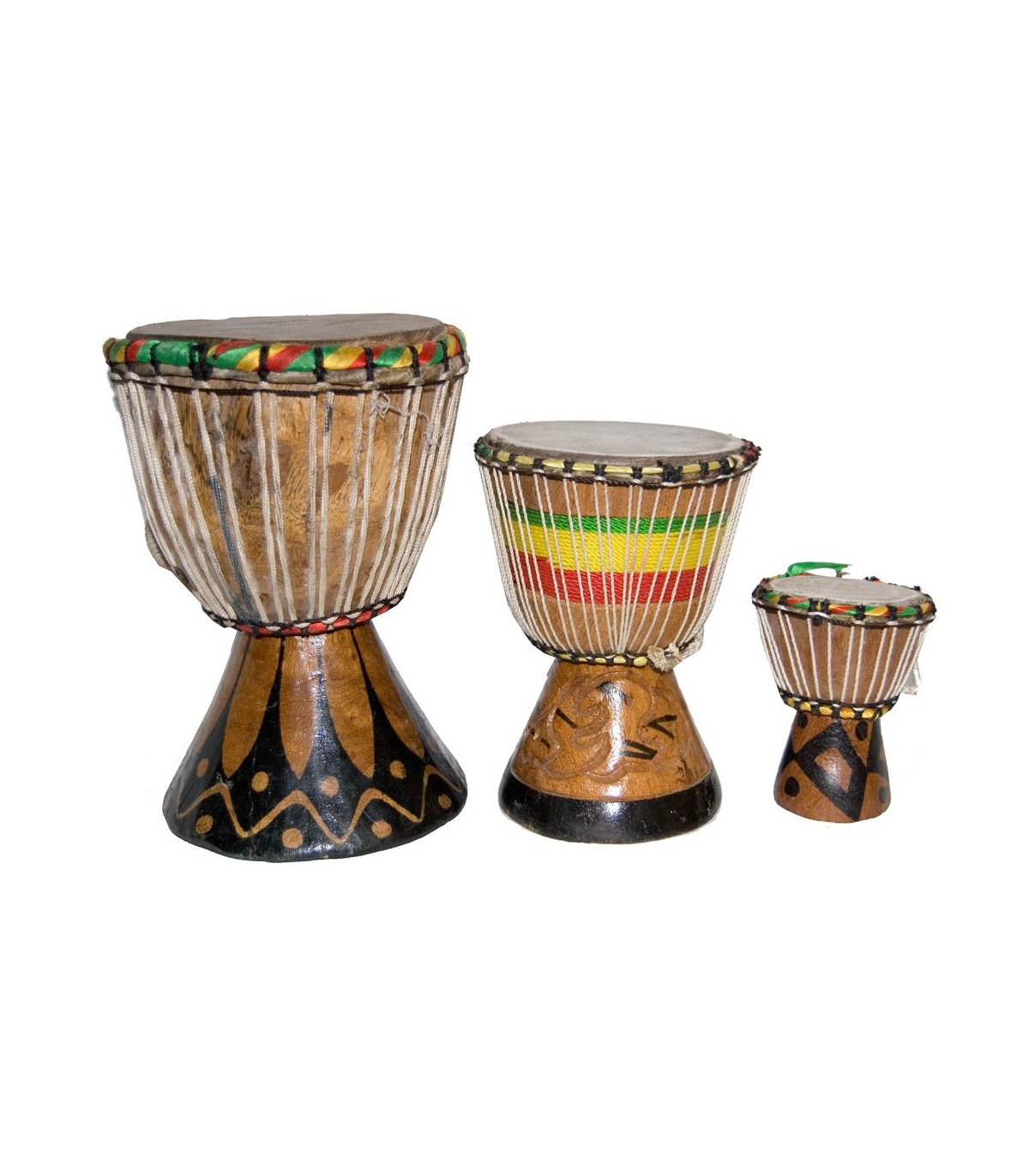 African Djembe - 3 Sizes - Drum - Engraving - Public Artisan