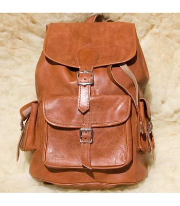 Mochila Cuero - Etnica Africana - Varios Bolsillos - 3 Tamaños