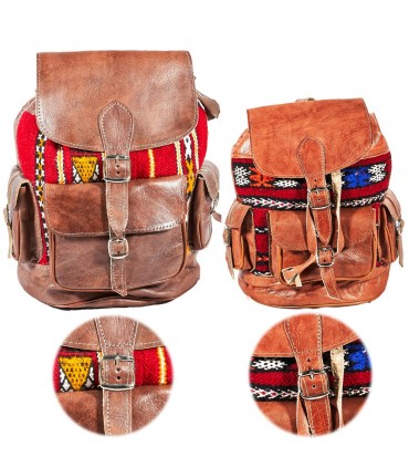 Rucksack Leder Tapestry - ethnischen Handwerk Africana-Varios Taschen