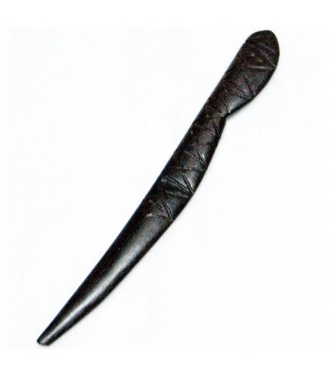 Small Hair Fork - Ebony Wood - Africa - Recorded