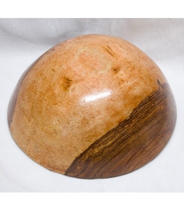 Wooden Fruit Basket - Artisan - Africa - Color Brown and White