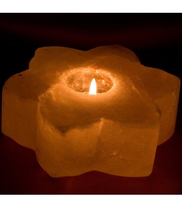Salt Candle Flower - Natural Himalaya - Gross - Feng Shui