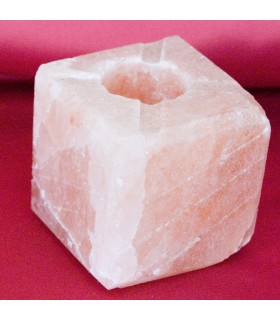 Cenicero Cubo - Sal del Himalaya - Mineral Natural 9 x 9 cm