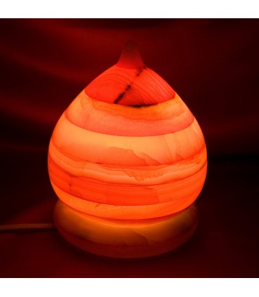 Onyx Lampe Dome - natürliche Mineral - schönes Licht