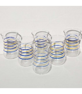 Ensemble de 6 verres modèle de Turcs - rayures - haute qualité