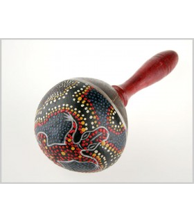 Coco Maracas Madeira - Hand Painted - Design Crocodilo