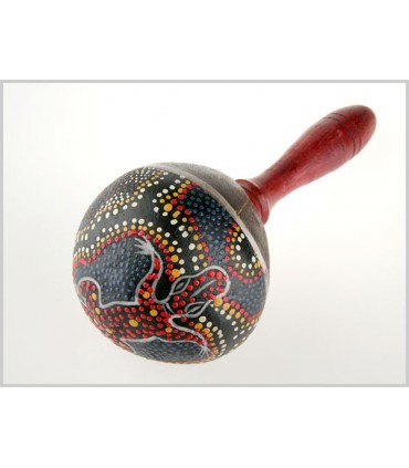 Coco Wood Maracas - Hand Painted - Crocodile Design