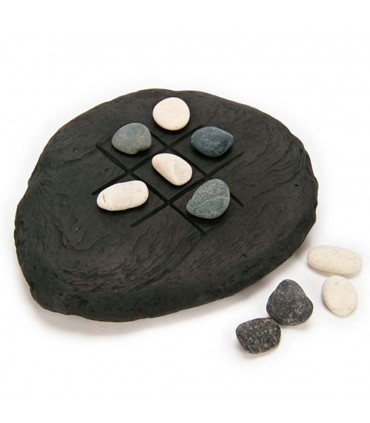 Tres en Raya Rústico - Piedras Naturales - 18 x 14 cm