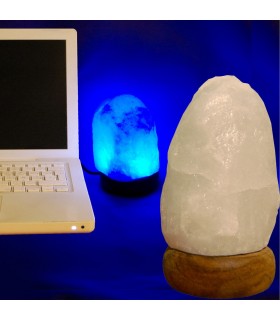 Sel USB de l'Himalaya naturels mini lampe blanc - différentes couleurs