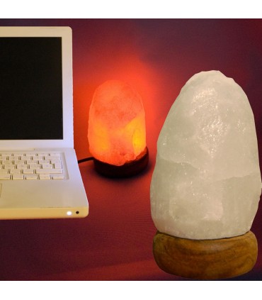 USB mini lampada bianco naturale himalayano sale - vari colori
