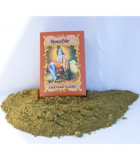 Cheveux au henné de colorant naturel - léger brun - Radhe Shyam - 100 gr