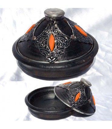 Tajin Negro Decorativo  Hueso- Alpaca - Centro de Mesa