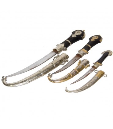 Árabes Dagger Alpaca & ​​Gravura Bronze - Artisan Ta