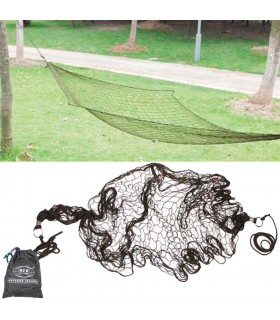 Hamaca Malla Verde - 185 x 50 cm - Portatil - Bolsa Transporte