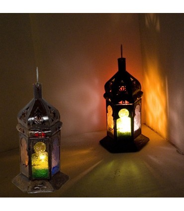 Farol - arco design - multicolore - esagonale - 25 cm