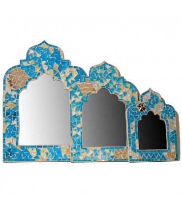 Specchio mosaici arabi - stile andaluso e 2 colori - 3 dimensioni-