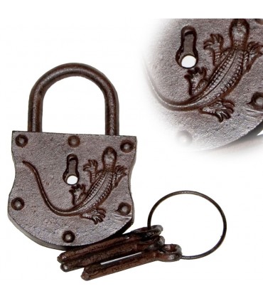Includes Cast Iron-Lock Key-Print - 16 x 10 cm