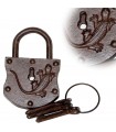 Inclui Ferro Fundido Lock-chave-Print - 16 x 10 cm