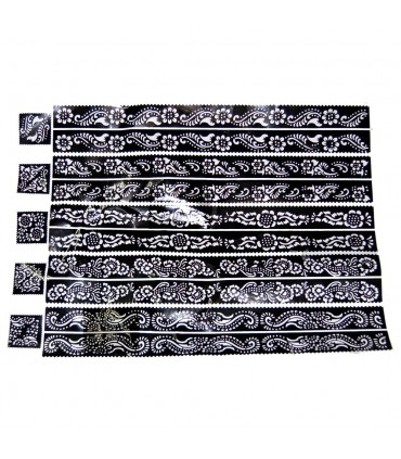 Plantilla Adhesiva Tatuajes Henna - Pies y Manos - 1 Solo Uso