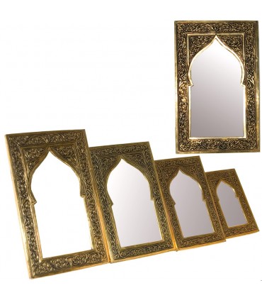 Spiegel Messing Gravur - 8 Größen - Design Bogen Arabisch