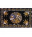 Cotton Fabric India-Peace Symbol Sun and Moon-135 x 210 cm