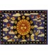 India Cotton Fabric-Sun Zodiac -135 x 210 cm