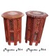 Mesa de Madera de India Artesana - 3  Tamaños - Desmontable