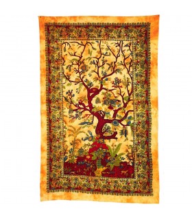 Tela Algodon India-Arbol de la Vida-Artesana-210 x 140 cm