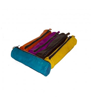 Leder Stift - verschiedene Farben - Reißverschlüsse - 23 cm