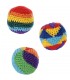 Palla morbido - tessuto - Multicolor - riempita semi - 5,5 cm