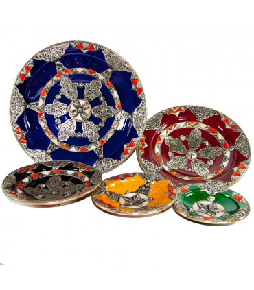 Fatima Hand Ceramic Plate - Bone - Hand Painted - 5 Sizes