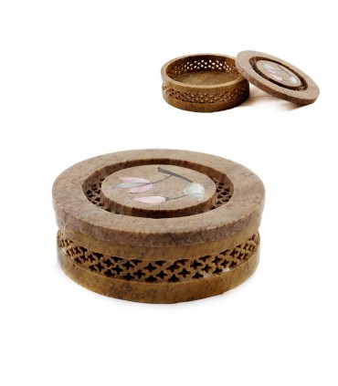 Creux ronds avec onyx Box - Multicolor Fleur Design - NOUVEAU