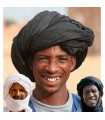 Mauritânia Turban - Algodão - 2 Cor - 3 m - turbante árabe