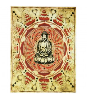 Artisanat tissu de coton en Inde-Buddha-140 x 210 cm