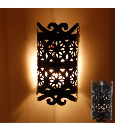 Ajouré de fer mur Floral - demi-cylindre - artisan