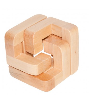 Medio arguzia cubo gioco - legno - - puzzle - 6 x 6 cm