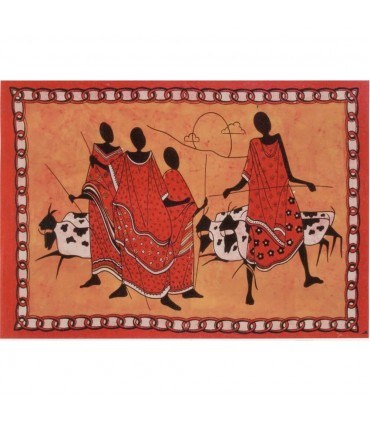 Tessuto Algodon India-Pastores Masai-Quesería-140 x 210 cm