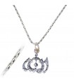 Pendentif Design plaqué Allah - profondeur arabe - chaîne - 30 cm