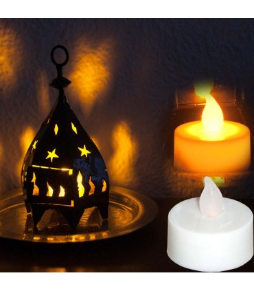 Vela Led - Imitación Llama Fuego -4 cm-Pila Botón - Sin Peligro