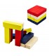 Legno gioco blocchi - Multicolor - 12 pezzi - assemblare figure