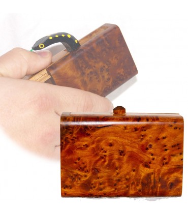 Sabina - Holzkiste mit Überraschung Schnapper Schlange - 8 cm