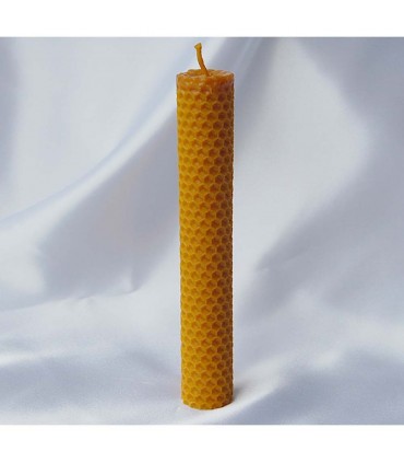 Vela Artesana Redonda de Cera Virgen de Abeja