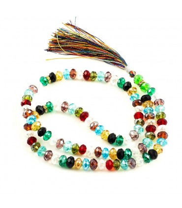 Cristal Tasbih 99 bolas - Cores bolas - 35 cm - Alta Qualidade