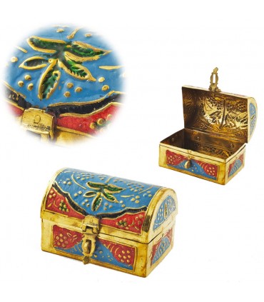 Baul Painted Bronze - Multicolore - Floral Design - 10 cm