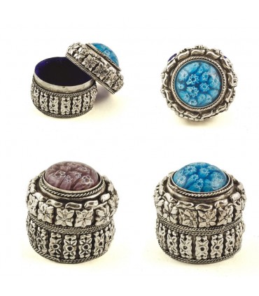 Gravado Alpaca Mini Box - Design Oriental - 4 cm