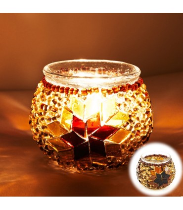 Candle Turco Mini - Murano Vidro - Mosaico