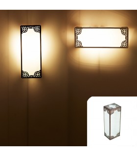 Aplicar Vidro Oblong - Projecto de árabe - - Branco opaco 30 cen
