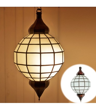 Golden Globe Lamp - White Opaque - Andalus - 2 Sizes