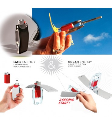 Bruciatore doppio solare - sole e Gas naturale - eco friendly - portatile