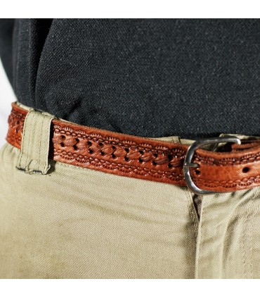 Chevalier Artisan Belt - Gravure de cuir - 125 cm